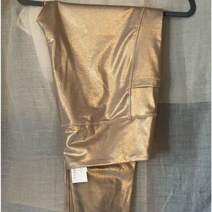 Gold Leggings - CATO brand JM athliesure soft and shimmery - faux leather XL